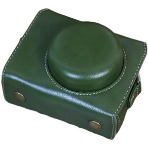 Generic Sony ZV-1 vintage leather cover with strap - Green