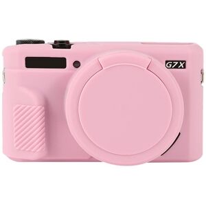 My Store For Canon PowerShot G7 X Mark II / G7X2 Soft Silicone Protective Case with Lens Cover(Pink)