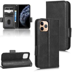 My Store Symmetrisk telefoncover i trekantet læder til iPhone 11 Pro (sort)