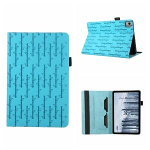 My Store For Nokia T21 Lucky Bamboo Pattern Leather Tablet Case(Blue)