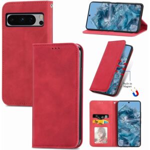 My Store For Google Pixel 8 Pro Retro Skin Feel Magnetic Horizontal Flip Leather Phone Case(Red)