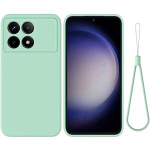 My Store For Xiaomi Poco X6 Pro 5G/Redmi K70E Solid Color Liquid Silicone Dropproof Full Coverage Phone Case(Green)