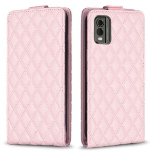 My Store For Nokia C32 Diamond Lattice Vertical Flip Leather Phone Case(Pink)
