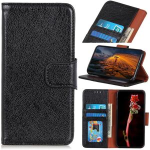 MTK Samsung Galaxy S21 Nappa Texture Wallet Stand Cover- Black