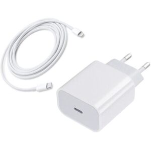 SiGN Strömadapter 20W + 2M USB-C Lightningkabel Till Apple Enheter