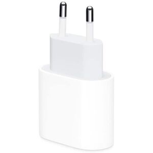 Apple (MHJE3ZM/A) USB-C, Strømadapter, Vægoplader, 20W, Bulk, Hvid