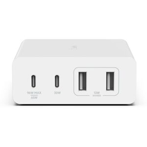 Belkin 108W 4-Ports USB GaN Desktop Charger Dual C and Dual A 2m