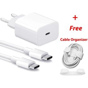 Browse4Buy 20W Lader for iPhone 15 + 1M kabel USB-C til USB-C