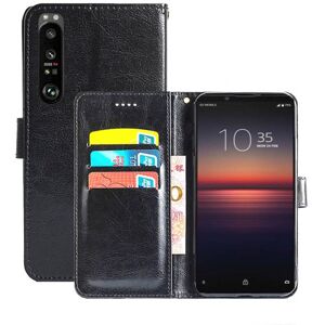 CaseOnline Wallet Cover 3-kort Sony Xperia 1 III : farve - sort