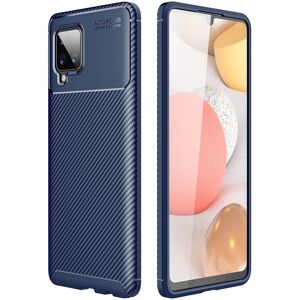 CaseOnline Carbon silikone cover Samsung Galaxy A42 : farve - blå