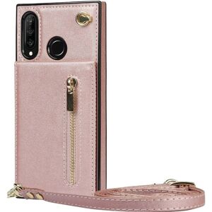 CaseOnline Zipper halskæde etui Huawei P30 Lite - Rose