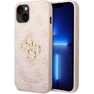 Guess iPhone 14 Plus Cover Big Metal Logo Lyserød