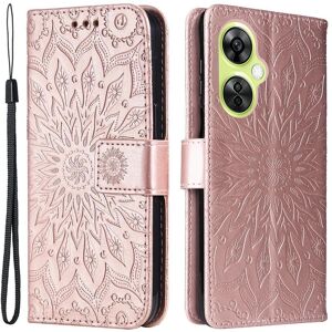 SKALO OnePlus Nord CE 3 Lite 5G Mandala Flip Cover - Rosa guld