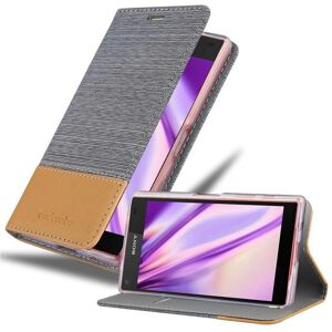 CADORABO Sony Xperia Z5 COMPACT Pungetui Cover Case (Grå)