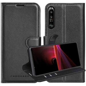 CADORABO Sony Xperia 1 III Pungetui Cover Case (Sort)