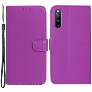 SKALO Sony Xperia 10 V Flip Cover m. pung i PU-læder - Lilla