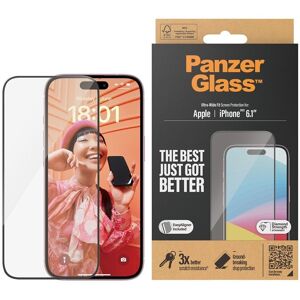 PanzerGlass iPhone 15 Skærmbeskytter Ultra-Wide Fit EasyAligner