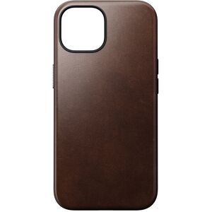 NOMAD iPhone 15 Cover Modern Leather Case Horween Rustic Brown