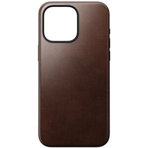 NOMAD iPhone 15 Pro Max Cover Modern Leather Case Horween Rustic Brown