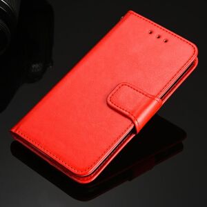 shopseez For Samsung Galaxy S20 FE Crystal Texture Horizontal Flip Leather Case with Holder & Card Slots & Wallet(Red)