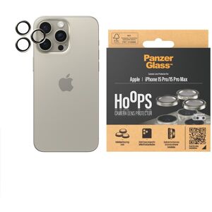 PanzerGlass iPhone 15 Pro/iPhone 15 Pro Max Kameralinsebeskytter Hoops Natural Metal