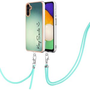 Shoppo Marte For Samsung Galaxy A33 5G Electroplating Dual-side IMD Phone Case with Lanyard(Smile)