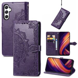 Shoppo Marte For Samsung Galaxy A25 5G Mandala Flower Embossed Leather Phone Case(Purple)
