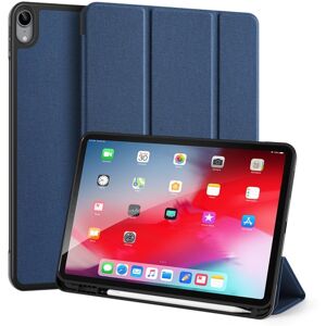 For iPad Air 2022 / 2020 10.9 DUX DUCIS Domo Series Horizontal Flip Magnetic TPU + PU Leather Case with Three-folding Holder & Pen Slot(Blue)