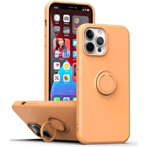 My Store For iPhone 15 Ring Kickstand Silicone Phone Case(Orange)