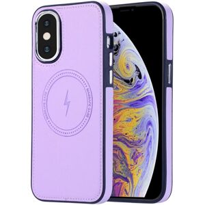 My Store For iPhone XS Max Side Leather Magsafe Phone Case(Light Purple)