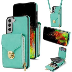 My Store For Samsung Galaxy S21 5G Zipper Hardware Card Wallet Phone Case(Mint Green)