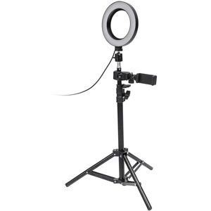 Northix Selfie lampe / Ring light (17 cm) og stativ