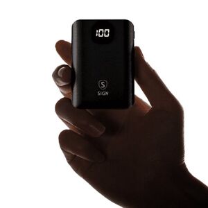 SiGN Mini 10.000 mAh powerbank med Display - Svart