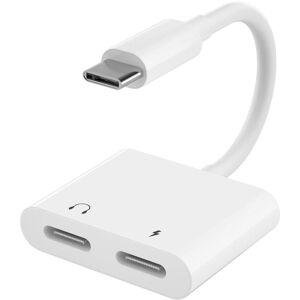 INF USB-C 2-i-1 adapter til hovedtelefoner og oplader