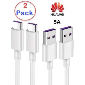 2-Pack Huawei Original Laddare Kabel SuperCharge 5A USB-C AP71