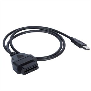 Tech of sweden 1M 16Pin OBD2 til USB-portopladeradapter Kabelforbindelsesdiagnostik
