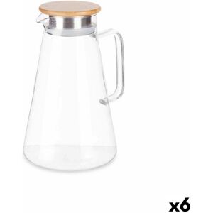 Vivalto Tekande Gennemsigtig Natur Bambus Borosilikatglas 1,7 L (6 enheder)