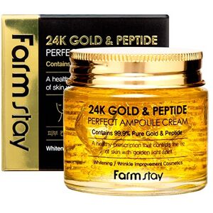 FARMSTAY 24K Gold & Peptide Perfect Ampoule Creme ansigts ampul med 24 karat guld og peptider 80ml