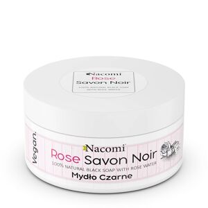 NACOMI Rose Savon Noir rosa sort sæbe med rosenvand 125g