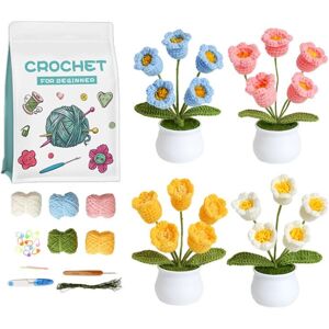 My Store 4pcs /Set Lily of The Valley Crochet Starter Kit for Beginners with  Step-by-Step Video Tutorials