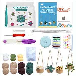 My Store 4pcs /Set Hanging Baskets Crochet Starter Kit for Beginners with  Step-by-Step Video Tutorials