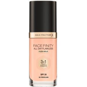 Max Factor Facefinity All Day Flawless 3 i 1 fulddækkende flydende foundation 30 Porcelæn 30 ml