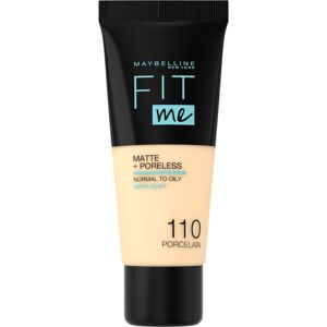 Maybelline Fit Me Matte & Poreless Foundation matterende ansigtsfoundation 110 Porcelæn 30ml