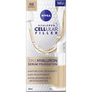Nivea Cellular Filler 3in1 Hyaluron Serum Foundation face foundation 03 Dunkel 30ml