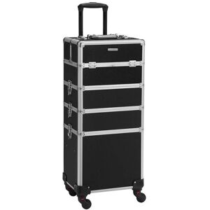 Rootz Living Rootz Cosmetic Trolley - Makeup Artist Trolley - Rolling Beauty Cart - Wheeled Beauty Organizer - Toilettaske med hjul - Makeup Organizer - MDF - Sort