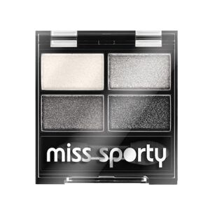 Miss Sporty Studio Color Quattro Eye Shadow firedobbelte øjenskygger 404 Real Smoky/Smoky Black 5g