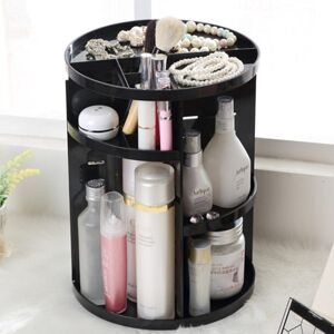 Shoppo Marte 360 Degrees Rotate Functional Cosmetics Container Makeup Organizer Eco-friendly Storage Box, Size: 23 x 31cm(Black)