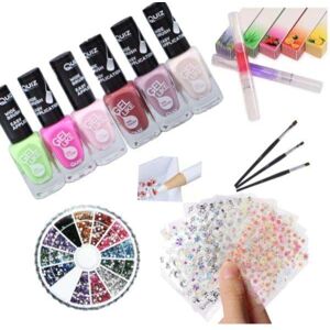 Otego Nagelkit - Dekorationskit - Nagellack, Rhinestone, Nagelstickers