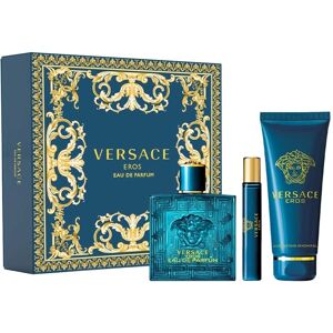 Giftset Versace Eros Edp 100ml + Edp 10ml + SG 150ml