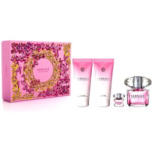 Versace Bright Crystal sæt eau de toilette spray 90ml + eau de toilette 5ml + shower gel 100ml + bodylotion 100ml